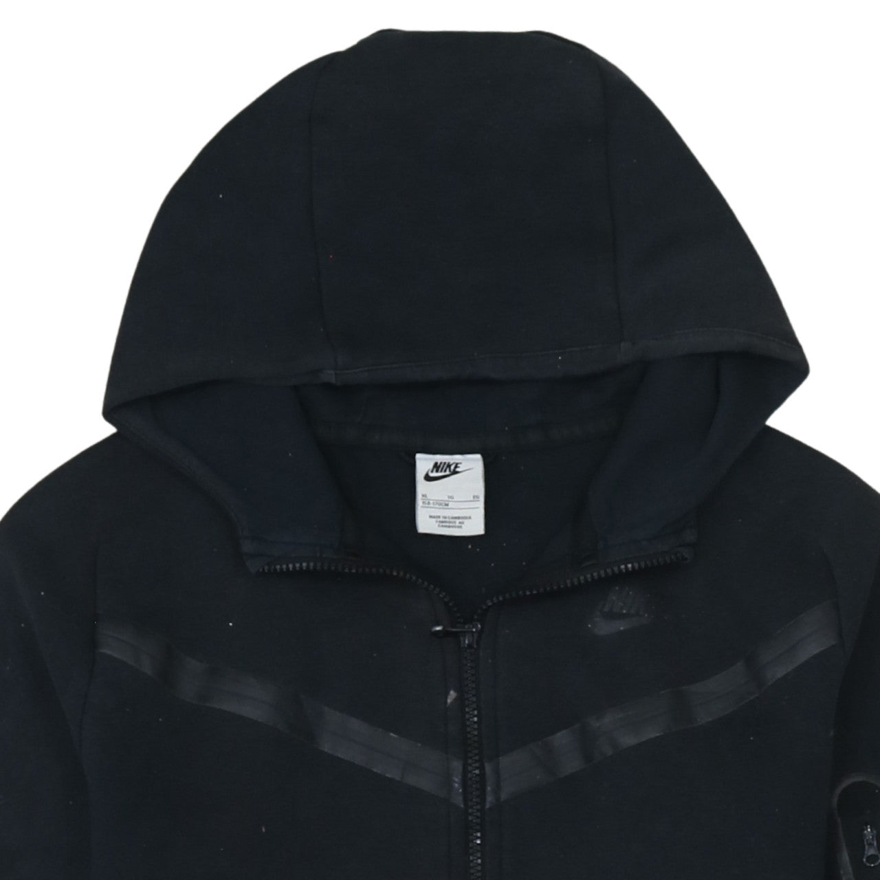 Nike Boys Black Full Zip Hoodie XL 158-170cm Hooded Sweatshirt