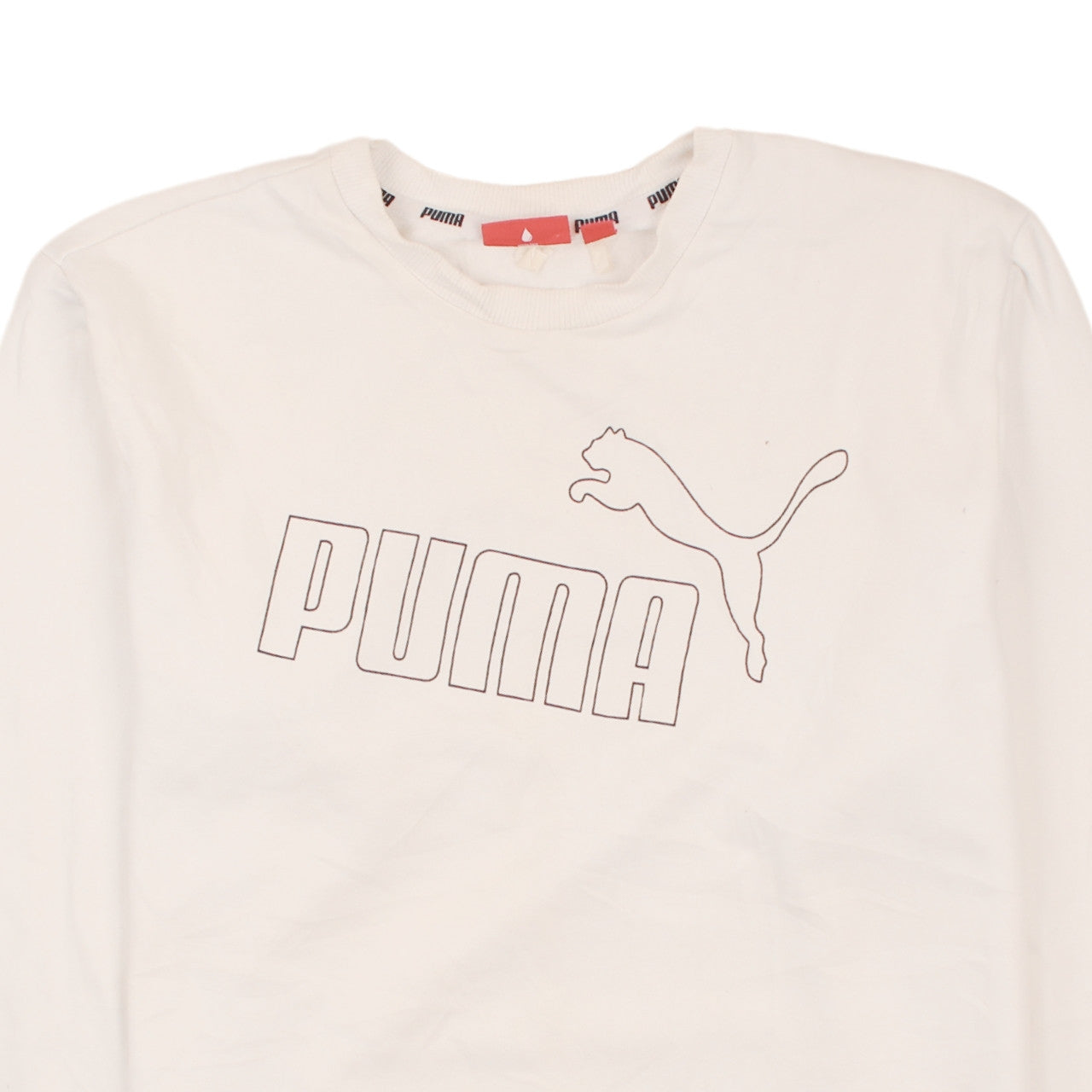 Puma Women Ivory Crew Neck Pullover Sweatshirt Size 16