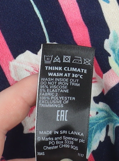 Marks and Spencer Women Multicoloured Floral Shift Dress Size 14