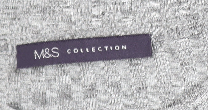 Marks and Spencer Women’s Grey Long Sleeve Waffle Knit Pullover Jumper Size 22