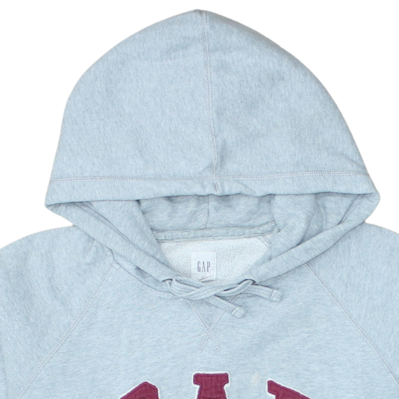 GAP Men's Grey Pullover Hoodie Size L Logo Fleece Sweatshirt