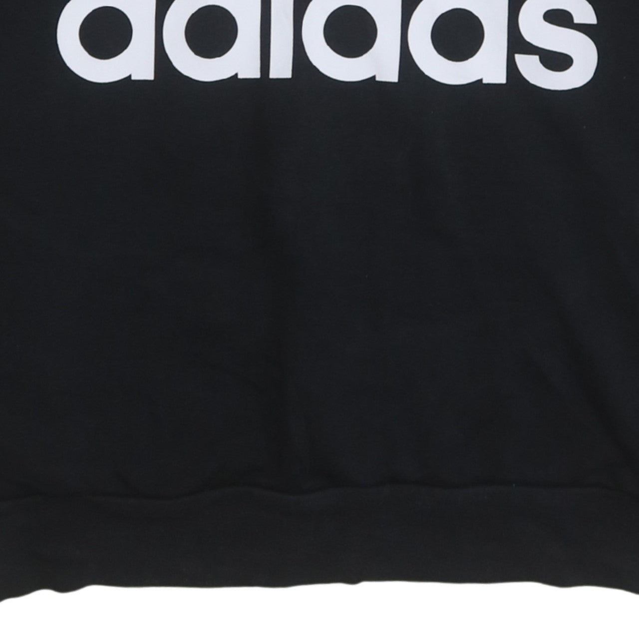 Adidas Women Black XL Pullover Hoodie Sweatshirt Logo Print Cotton Blend