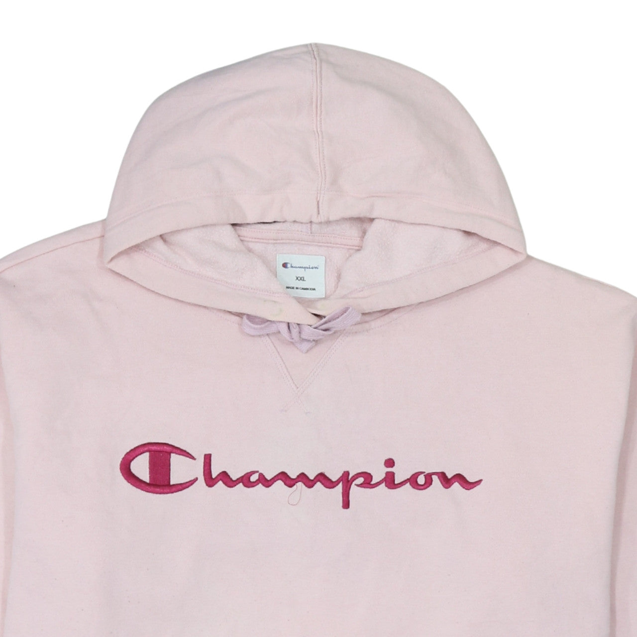 Champion Womens Pink Pullover Hoodie XXL Embroidered Logo