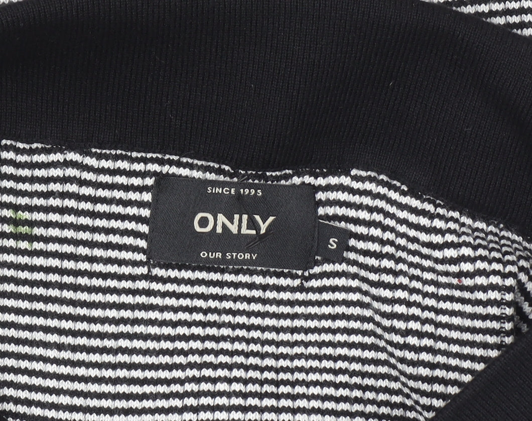 ONLY Women’s Black Striped Knit Pencil Skirt Size S