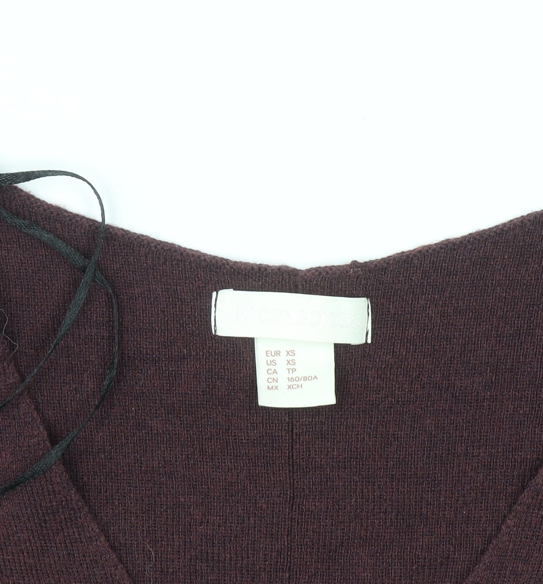 H&M Conscious Women’s Brown V-Neck Knit Jumper XS