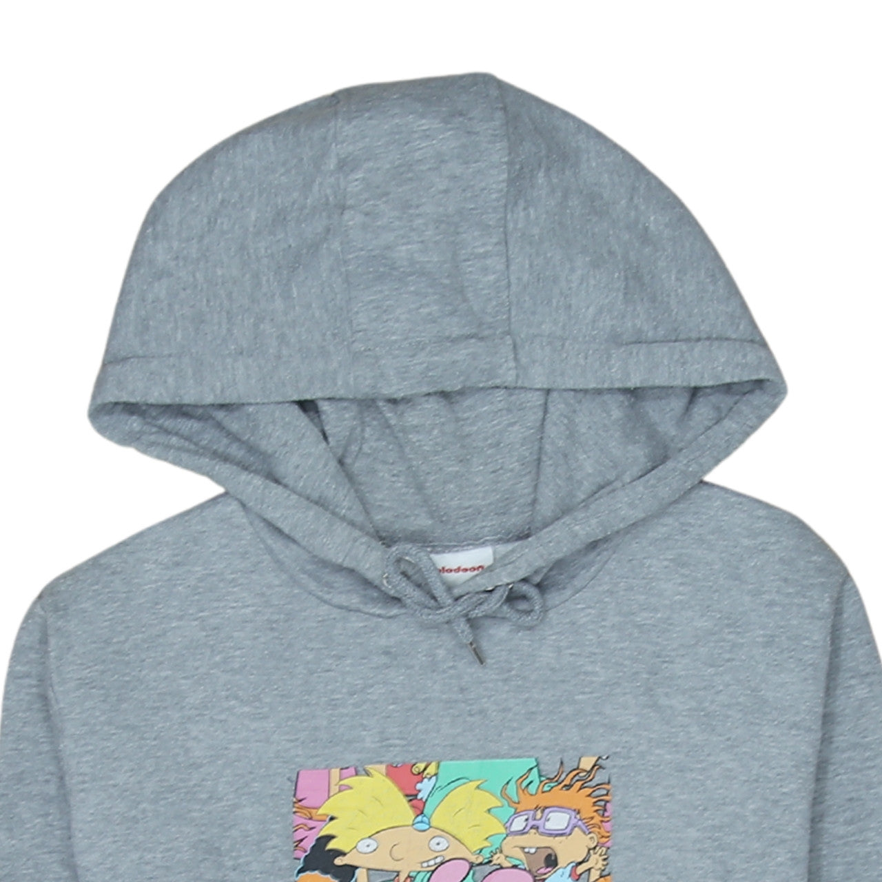 Primark Women’s Grey Nickelodeon Cartoon Print Pullover Hoodie L