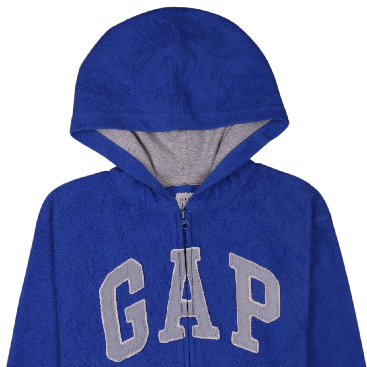 GAP Kids Boys Blue Full Zip Hoodie Size XXL Cotton Blend Lined Logo