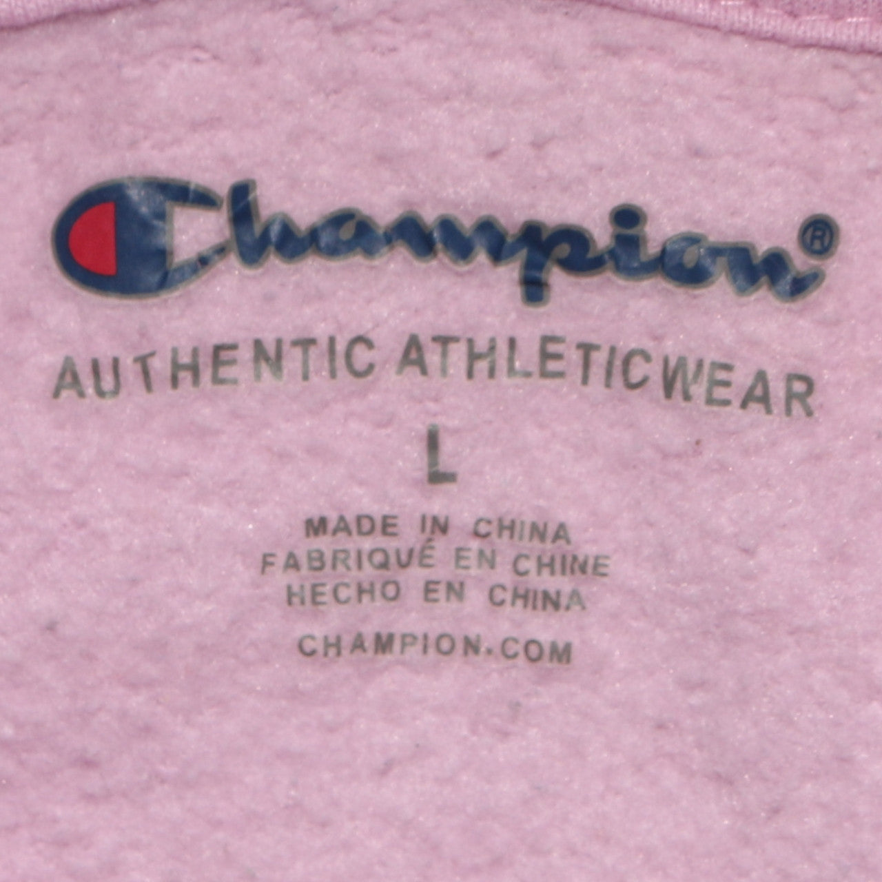 Champion Girls Pink Logo Pullover Hoodie Fleece Lined Size L