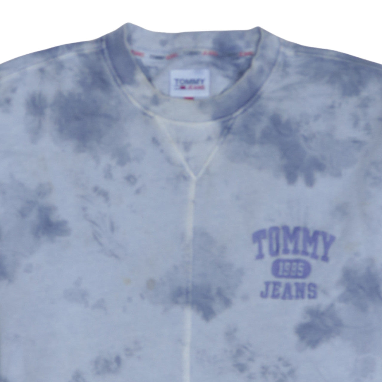 Tommy Jeans Men's Blue Tie Dye Pullover Sweatshirt Size S