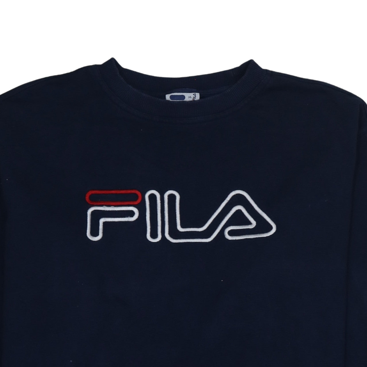 Fila Womens Navy Blue XL Crew Neck Pullover Sweatshirt