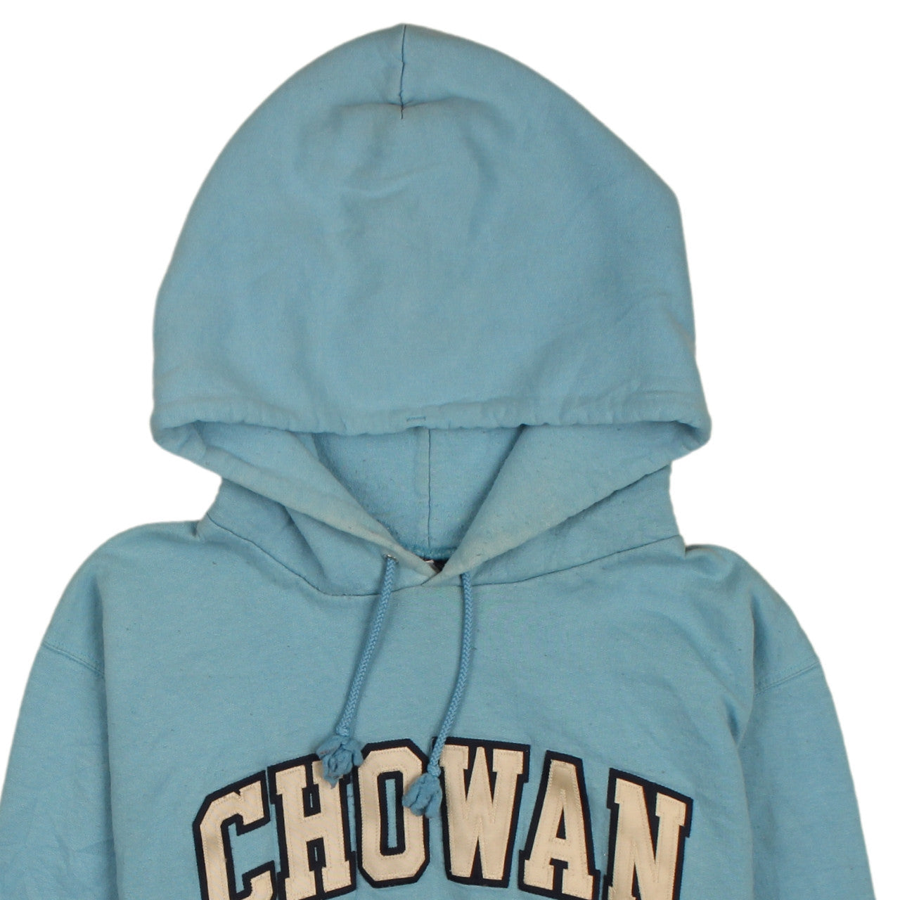 Champion Mens Blue Small Pullover Hoodie Chowan College Graphic