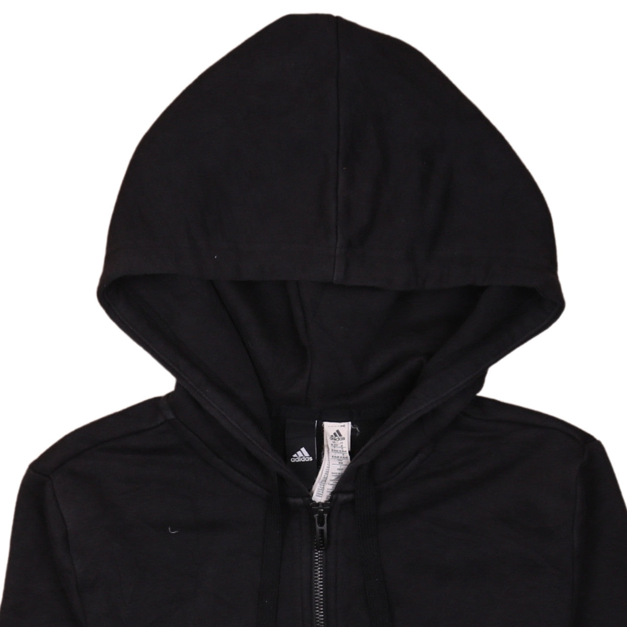 Adidas Womens Black Full Zip Hoodie Size M Hooded Sweatshirt