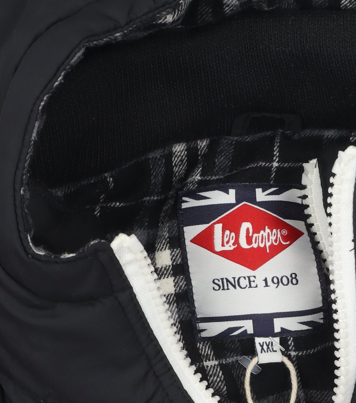Lee Cooper Men's Black 2XL Hooded Puffer Waistcoat