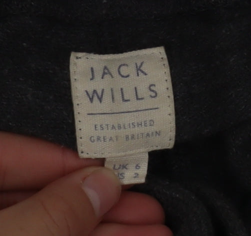 Jack Wills Women Grey Jogger Sweatpants UK 6 Cotton Blend Casual Trousers