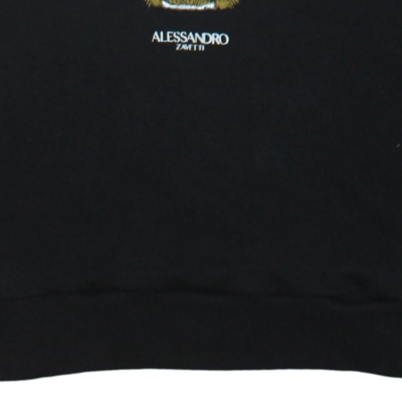 Alessandro Zavetti Men's Black Tiger Embroidered Sweatshirt M