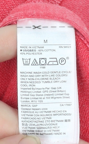 GAP Men’s Pink Pullover Sweatshirt M Cotton Blend Crew Neck