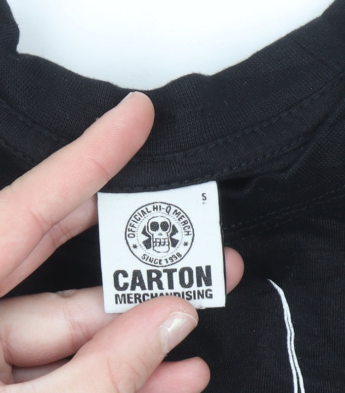Carton Merchandising Men's Black Band Graphic T-Shirt Size S