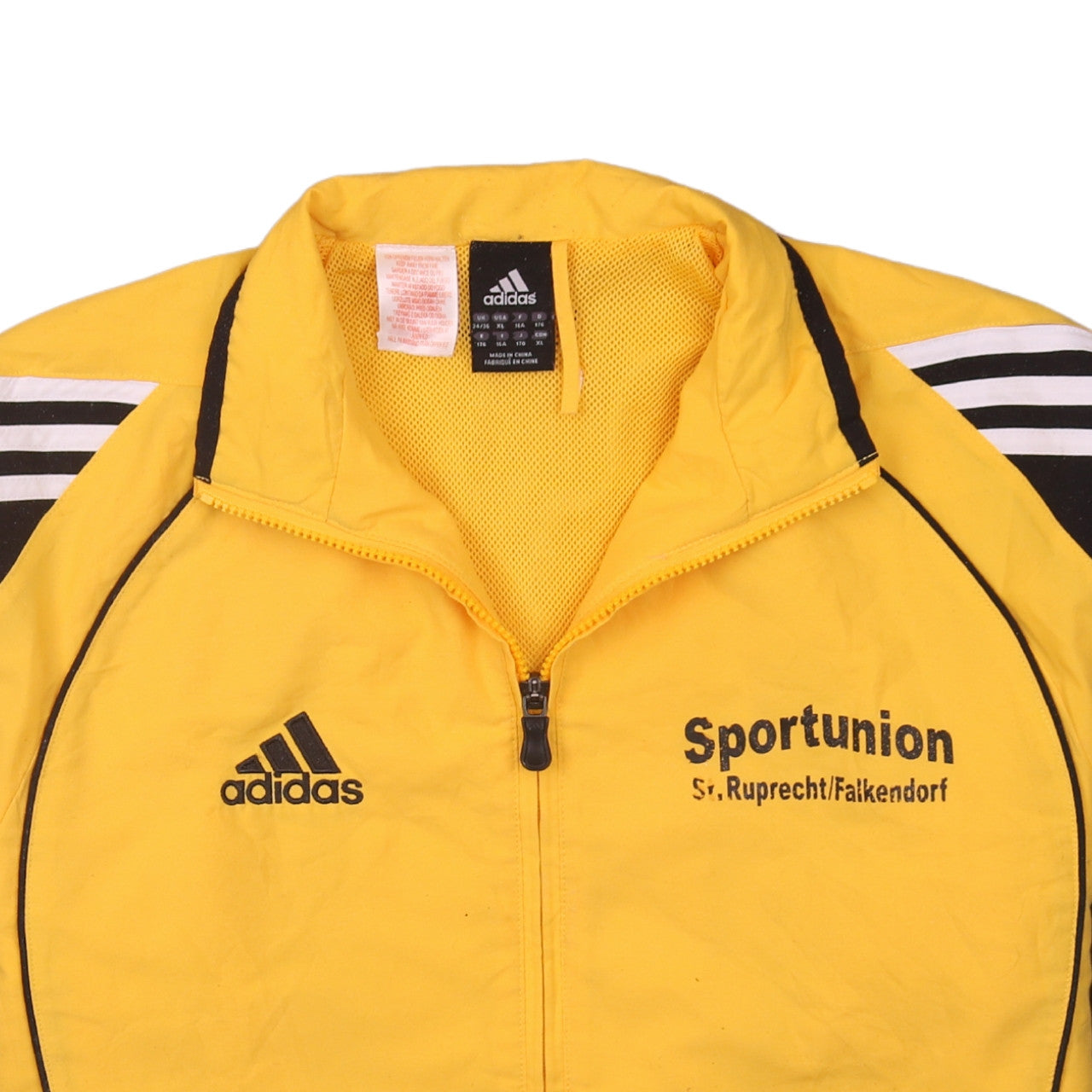 Adidas Men's Yellow XL Sports Full Zip Lightweight Jacket