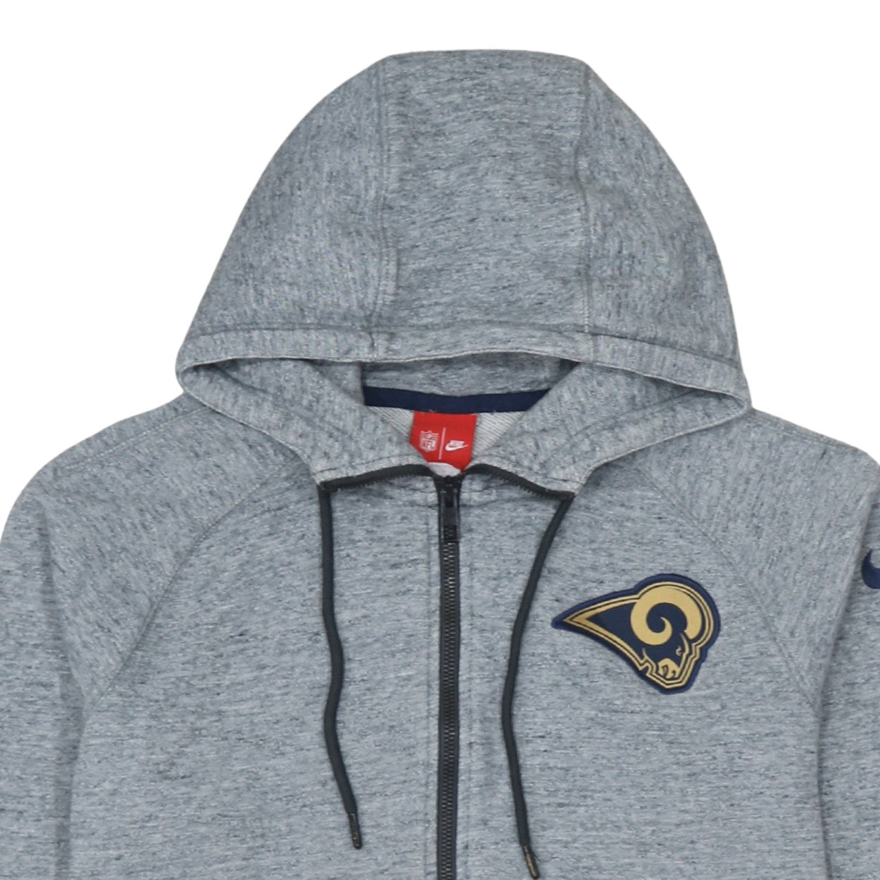 Nike NFL Los Angeles Rams Men's Grey Full Zip Hoodie Jacket Size M