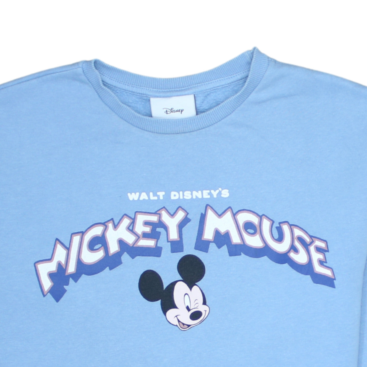 Disney Mickey Mouse Blue Sweatshirt Unisex Adults S Pullover