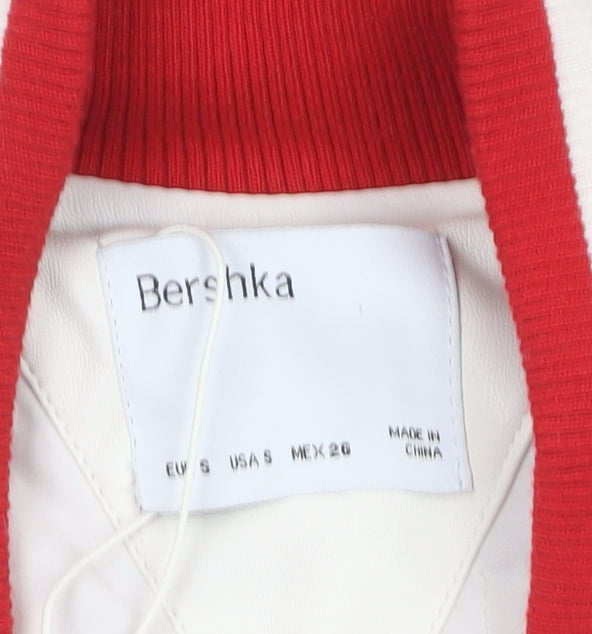 Bershka Men Red Varsity Jacket S College Retro Style