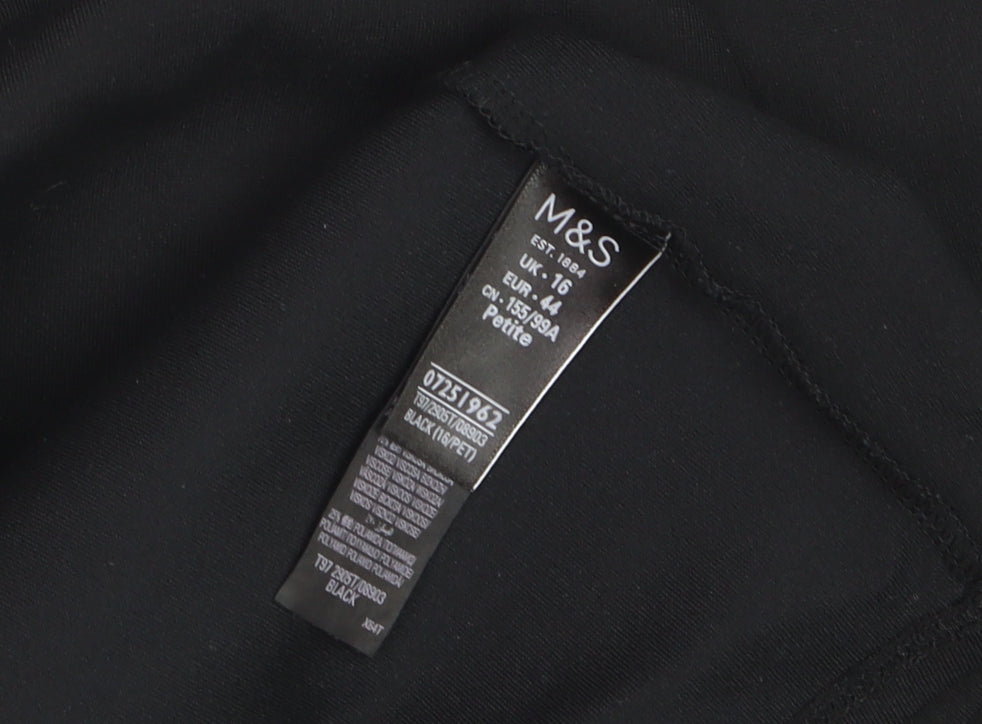 Marks and Spencer Women’s Black Petite Size 16 Sheath Work Dress