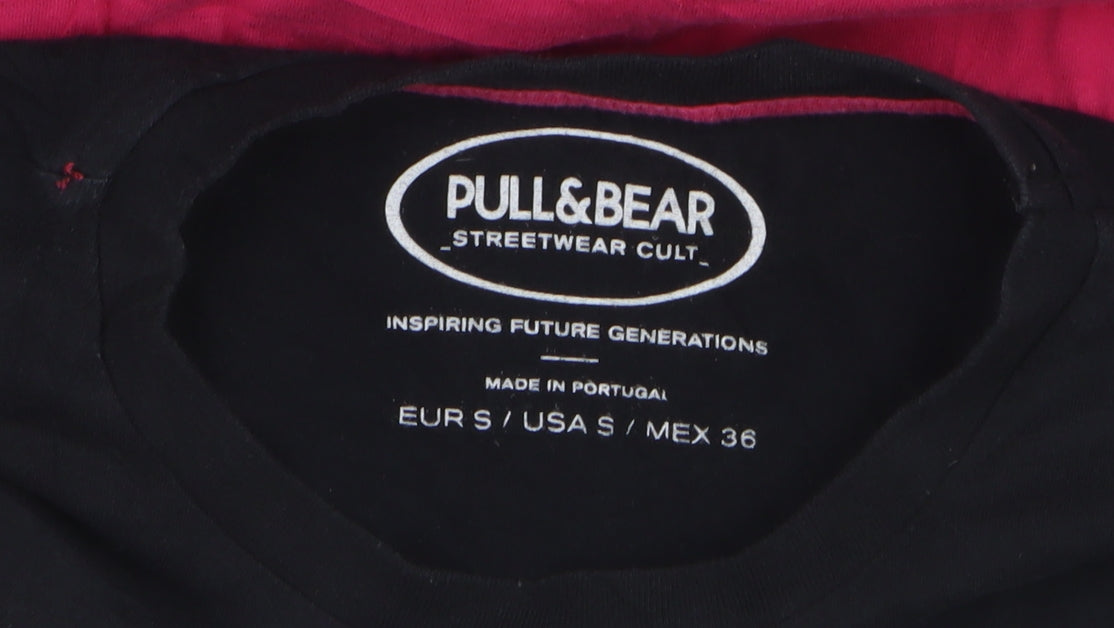 Pull & Bear Men's Multicoloured Streetwear Cult T-Shirt Size S