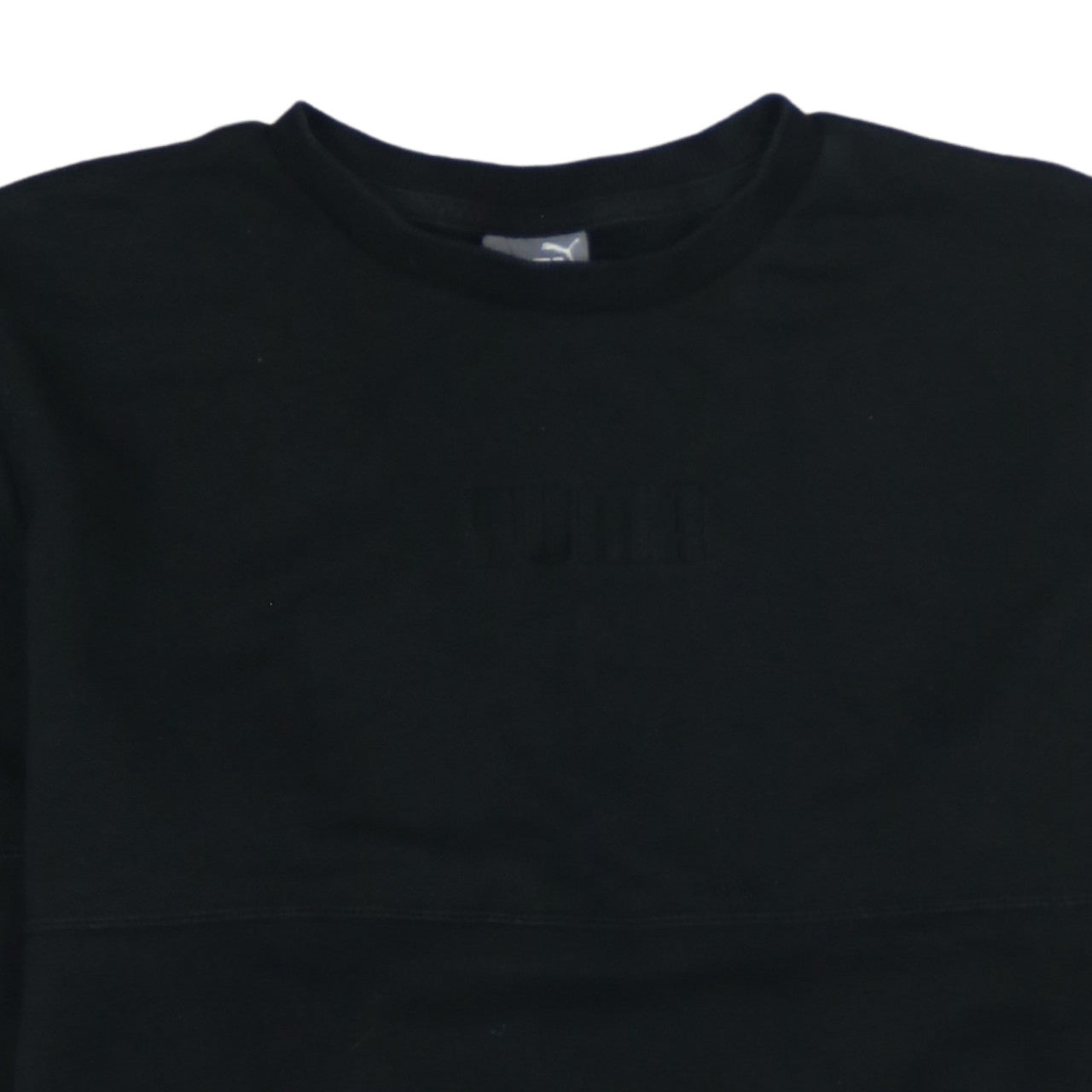 Puma Men's Black Small Crew Neck Pullover Sweatshirt