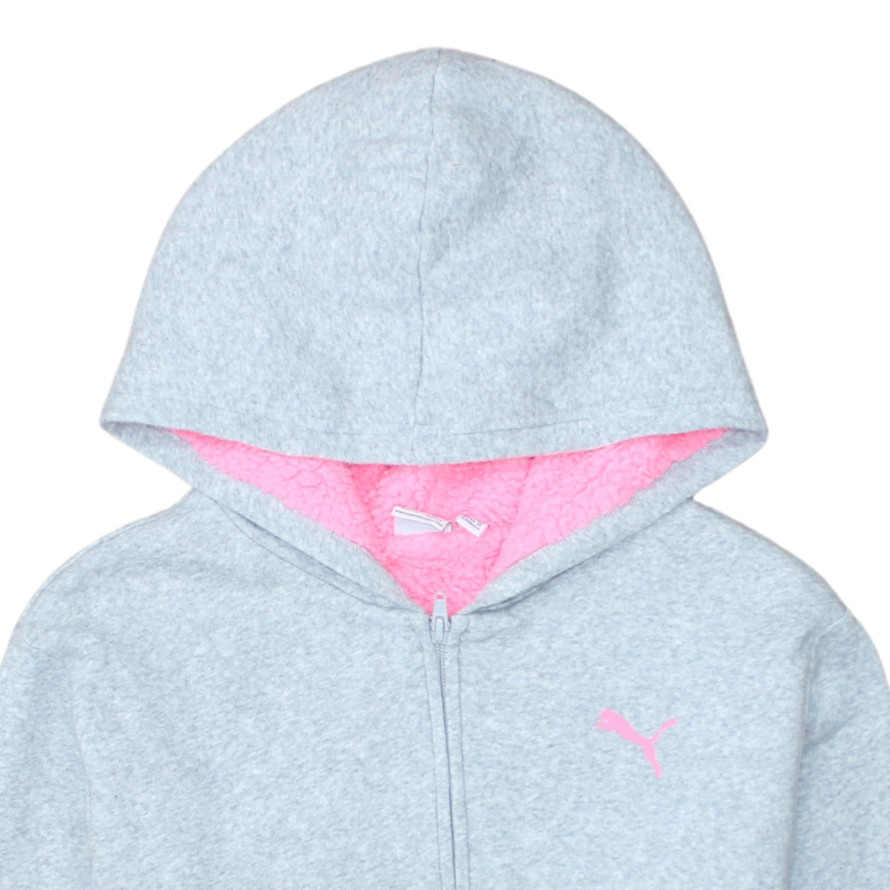 Puma Girls Grey Full Zip Fleece Lined Hoodie 14-16 Years