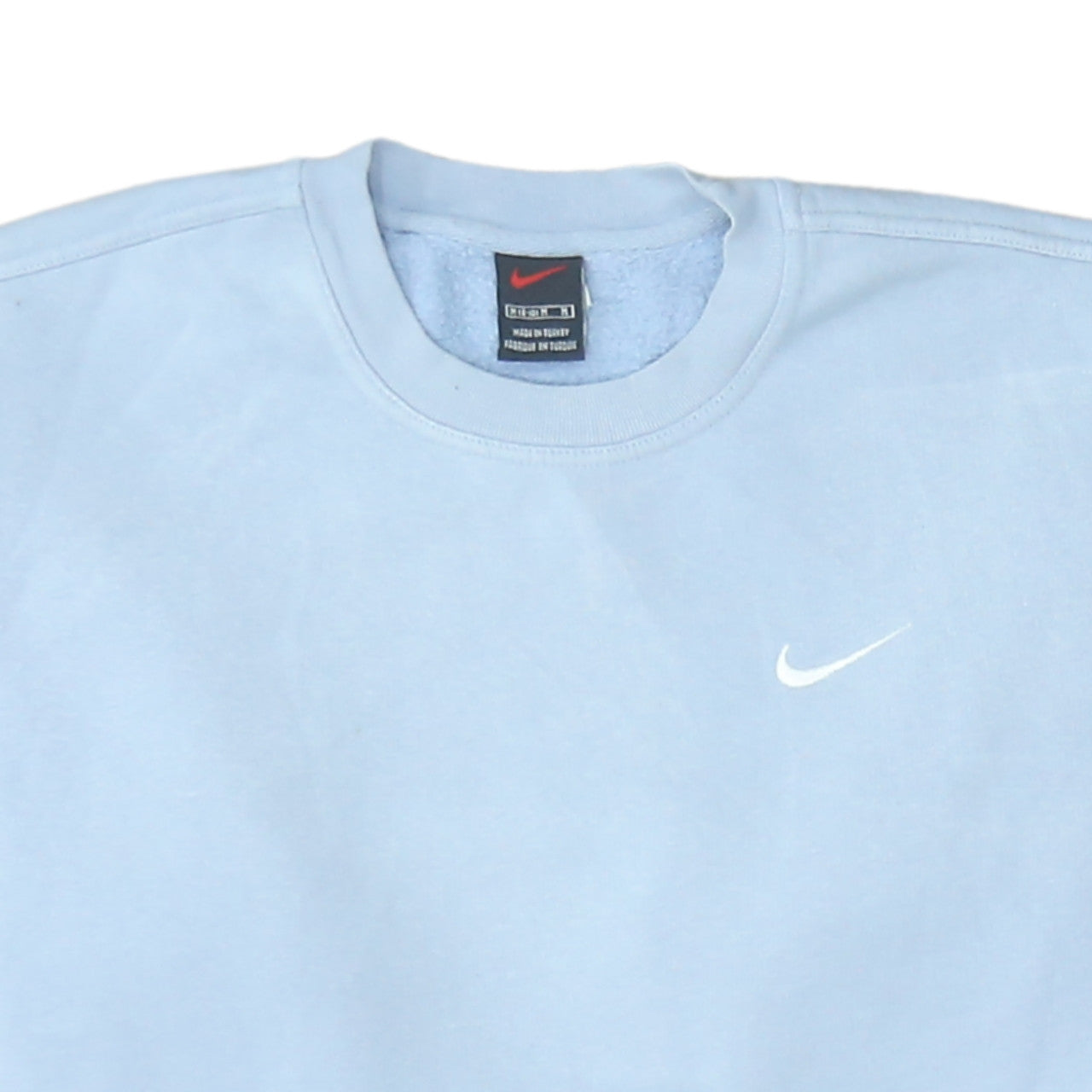 Nike Women Light Blue Crew Neck Pullover Sweatshirt M (8-10)