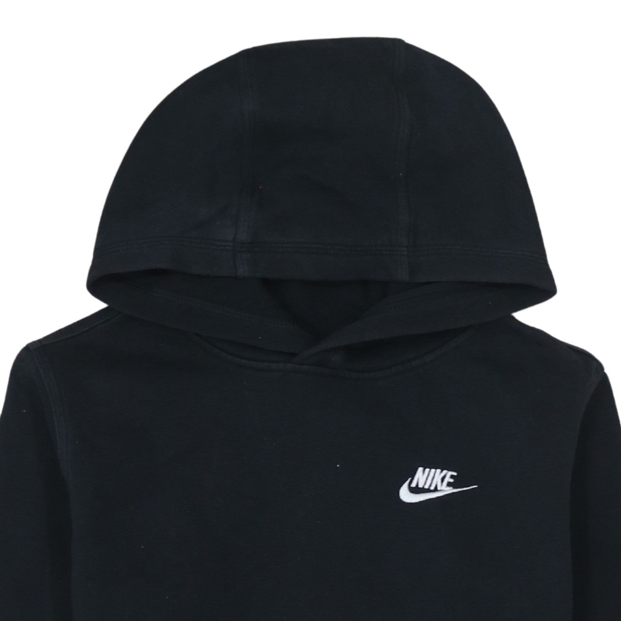 Nike Boys Black XL Pullover Hoodie with Logo and Kangaroo Pocket