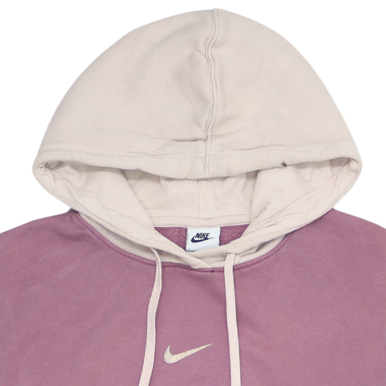 Nike Women’s Pink Colourblock Pullover Hoodie Size S