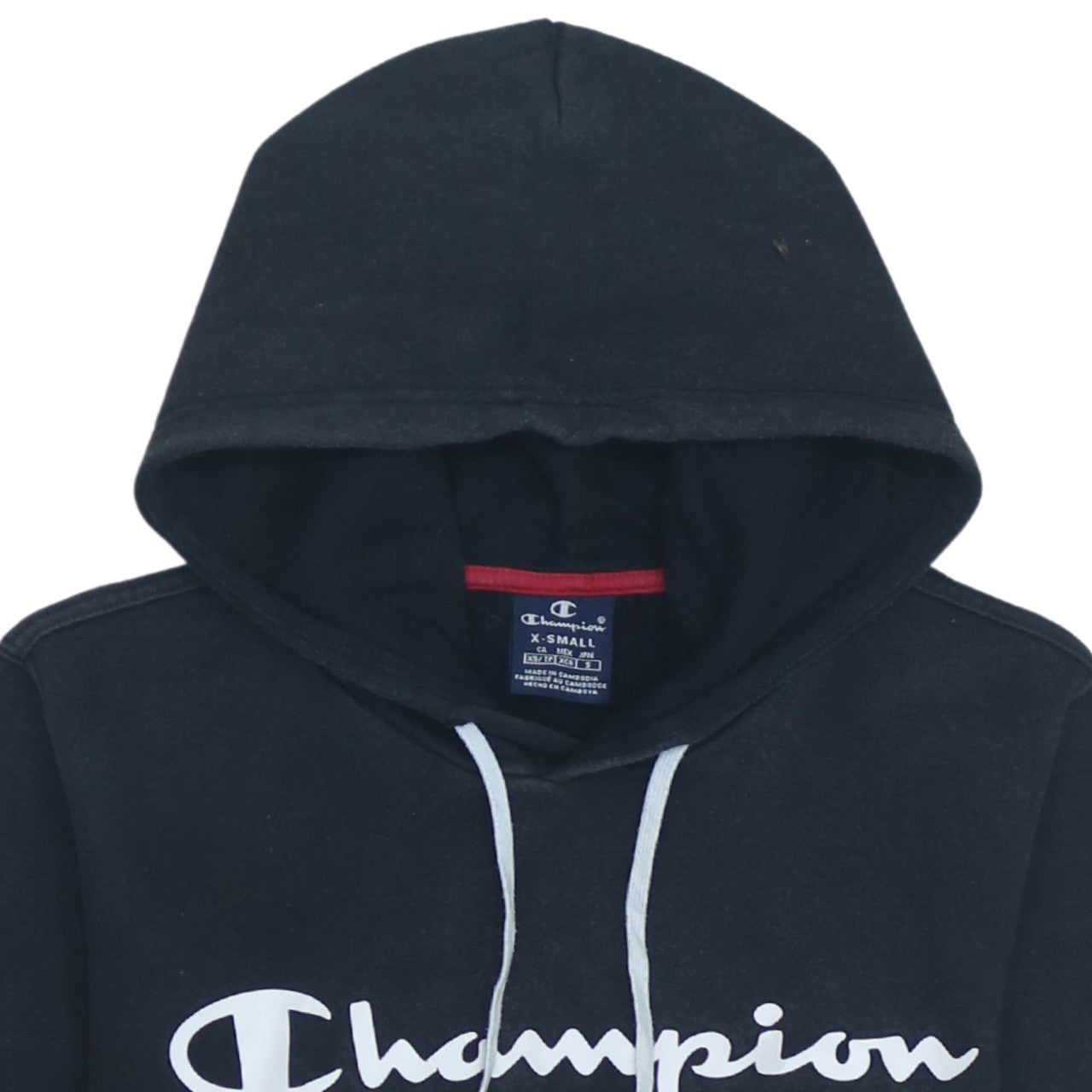 Champion Womens Black XS Pullover Logo Hoodie