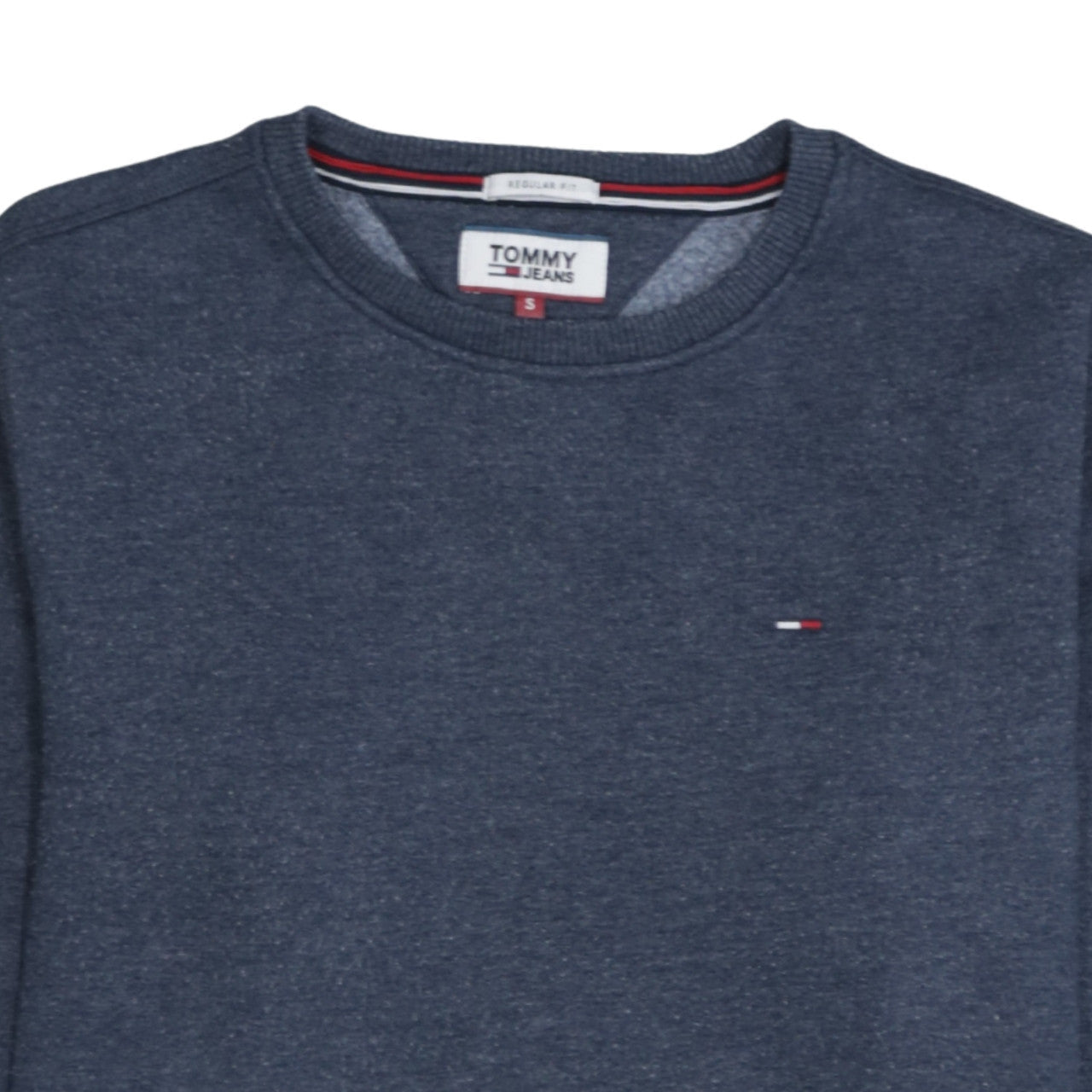 Tommy Jeans Men's Blue Regular Fit Crew Neck Sweatshirt Size S