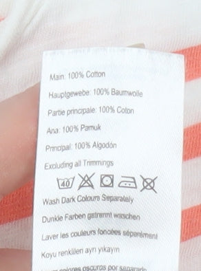 Joules Women’s Multicoloured Striped Cotton T-Shirt Size 6