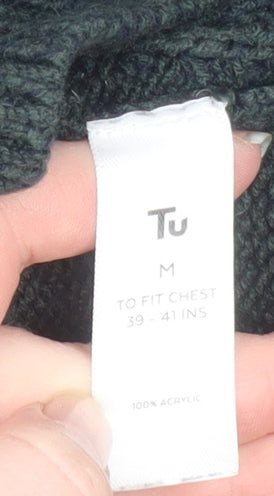 Tu Men’s Grey 1/4 Zip Knit Pullover Sweater Size M