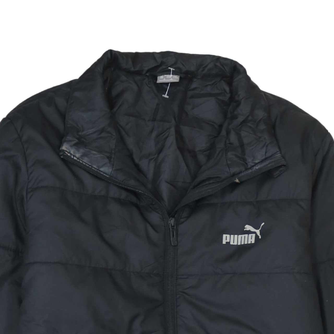 Puma Boys Black Puffer Jacket Size 15-16 Years Winter Warm Zip Coat