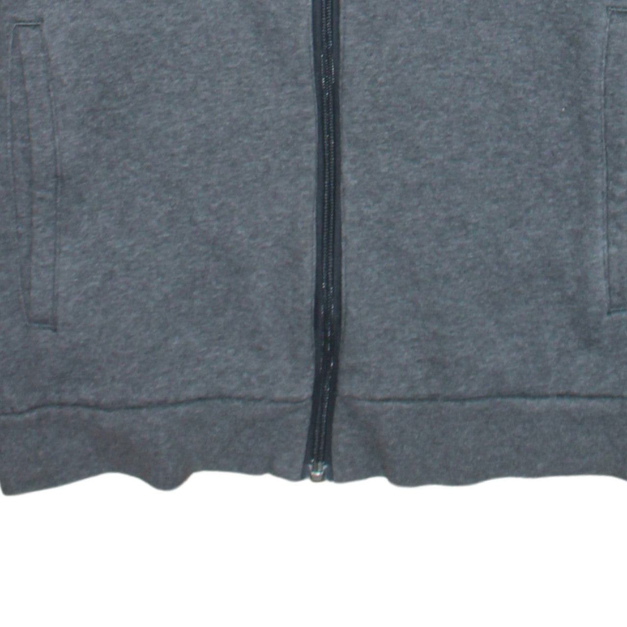 Adidas Mens Grey Full Zip Hoodie Size M Sports Fleece Jacket