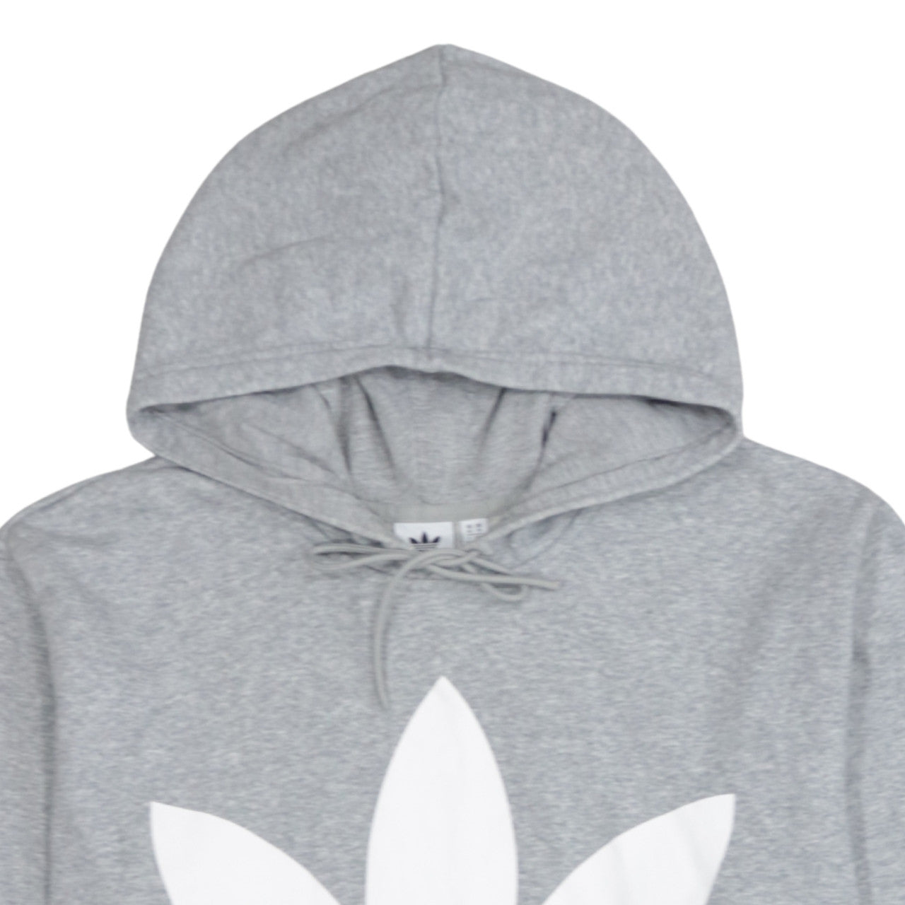 Adidas Women Grey Trefoil Logo Pullover Hoodie Size 14