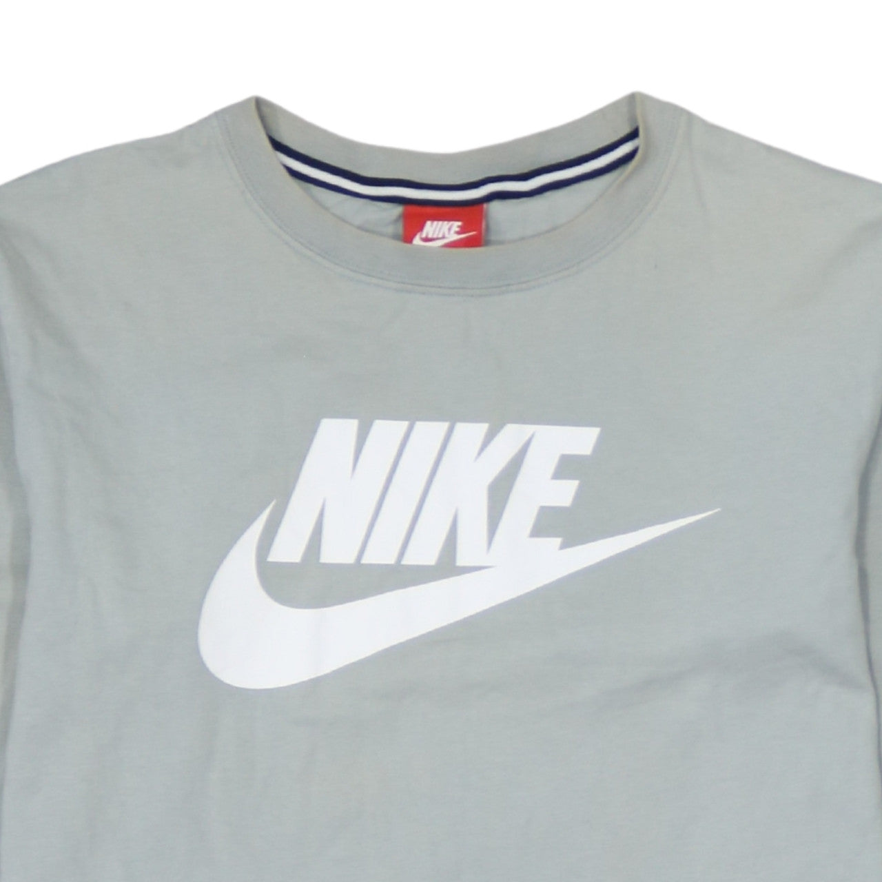 Nike Men's Grey Long Sleeve Graphic Logo Top XS