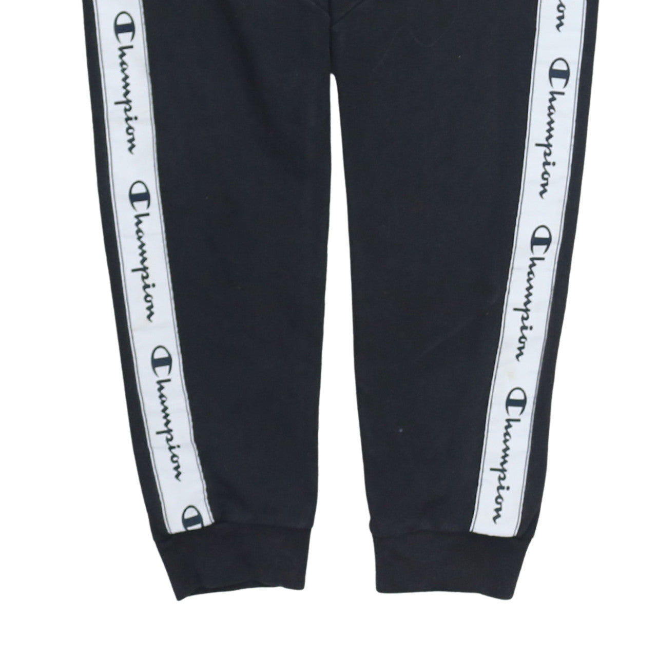 Champion Men's Black Medium Jogger Trousers with Logo Tape