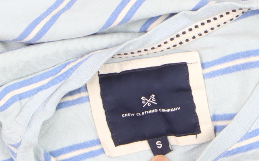 Crew Clothing Company Men's Blue Striped Cotton T-Shirt - Size S