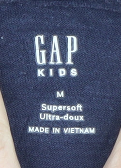 GAP Kids Girls Navy Long Sleeve Look For Rainbows T-Shirt Size M Supersoft