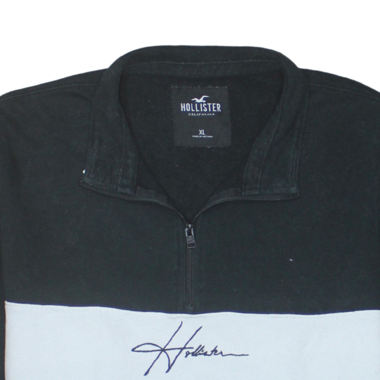 Hollister Men’s Multicoloured XL 1/4 Zip Logo Sweatshirt
