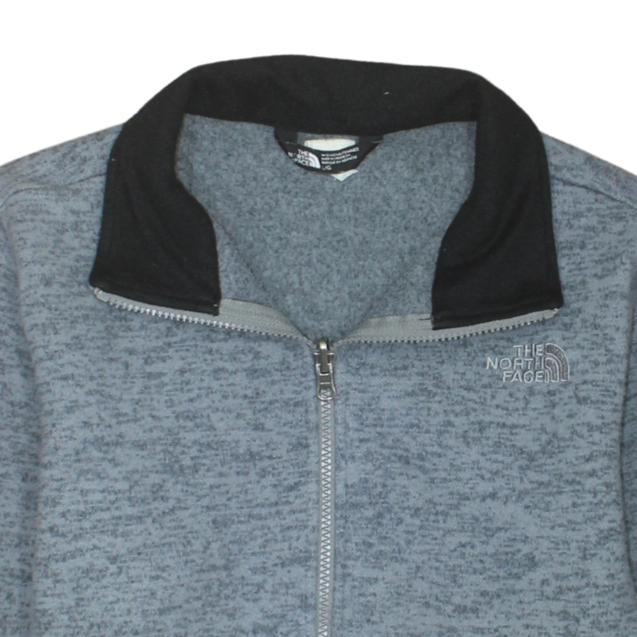 The North Face Women's Grey Fleece Full Zip Jacket Size L