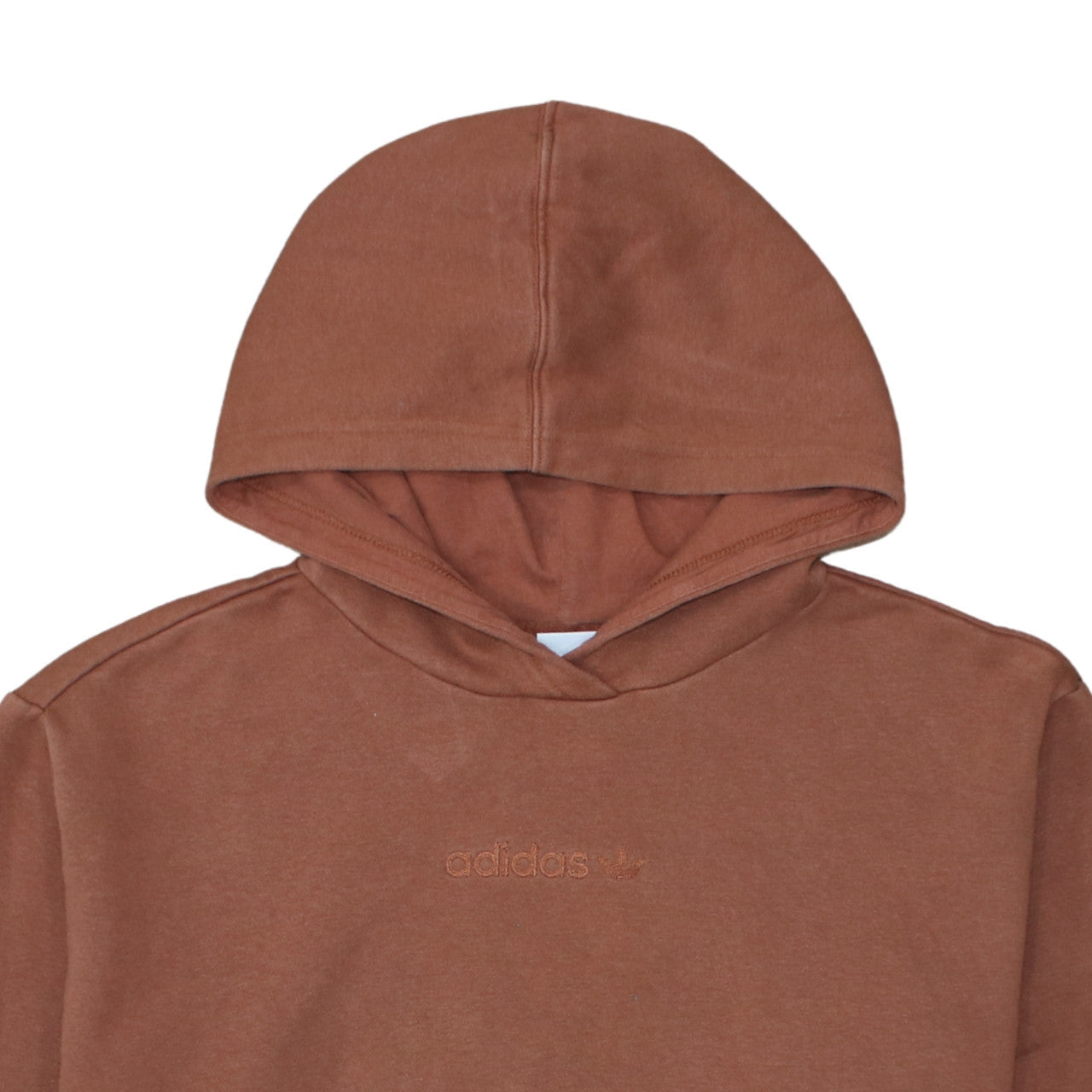 Adidas Women Brown Pullover Hoodie Size 14 Embroidered Logo Casual
