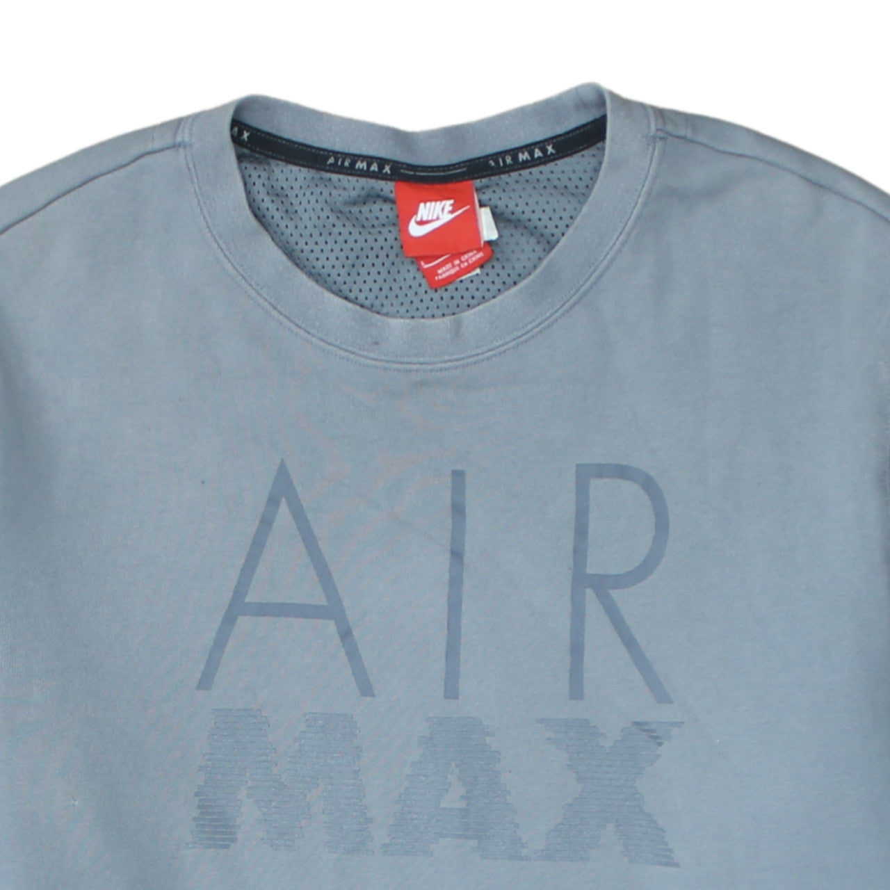 Nike Men Blue Air Max Sweatshirt L Crew Neck Pullover