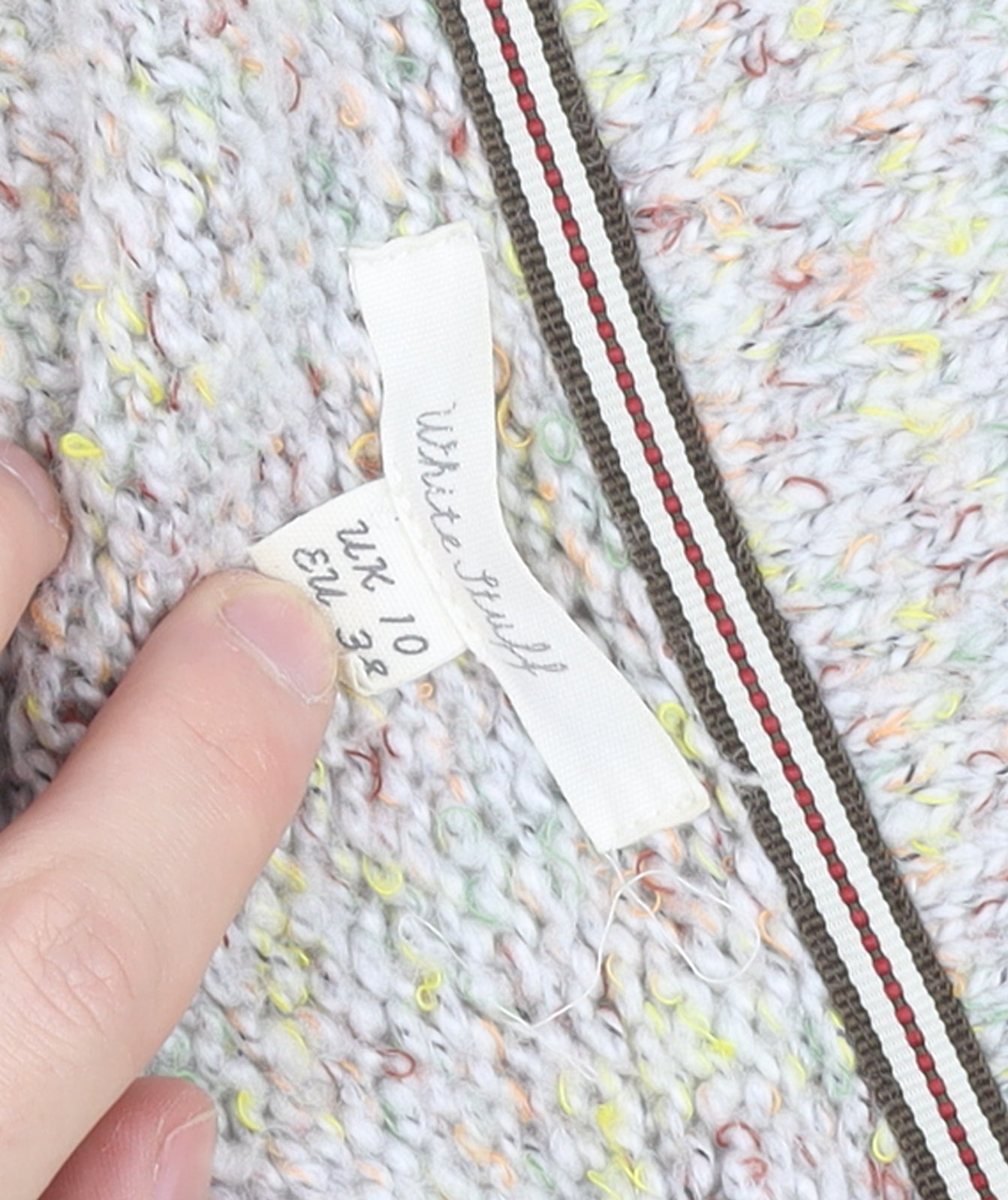 White Stuff Women's Multicoloured Chunky Knit Cardigan UK 10