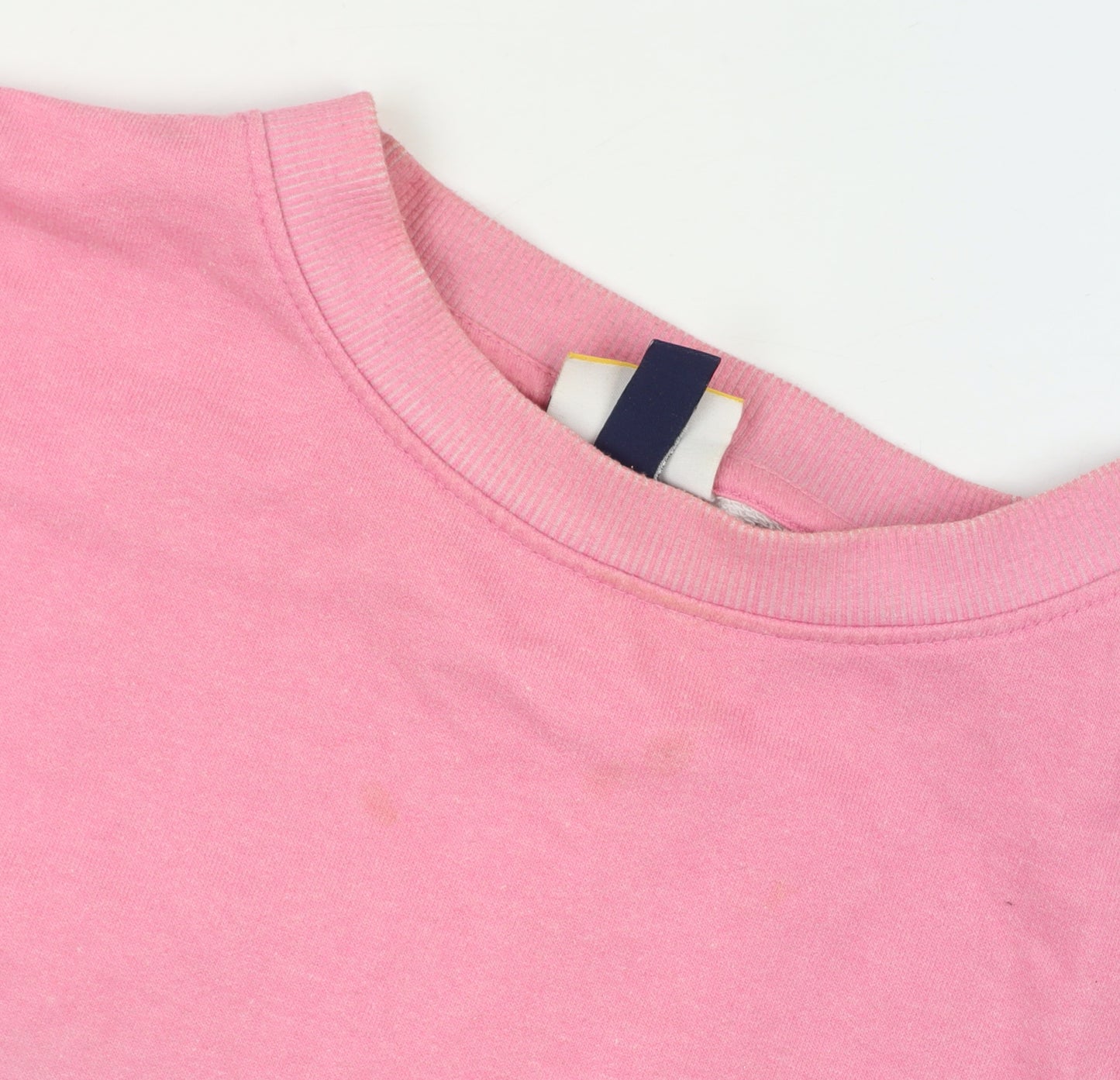 Ellesse Womens Pink Ombre Crew Neck Sweatshirt UK 12 Cotton Blend