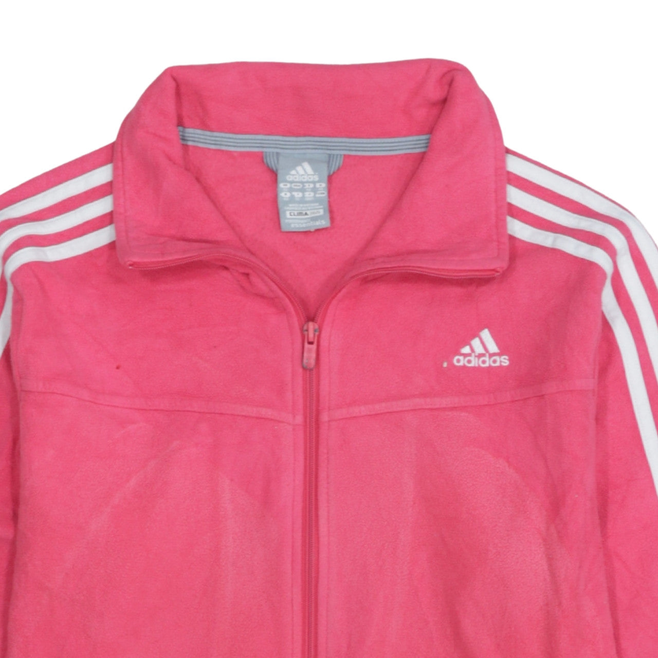Adidas Womens Pink Full Zip Track Jacket Size 20 Clima365 Fleece